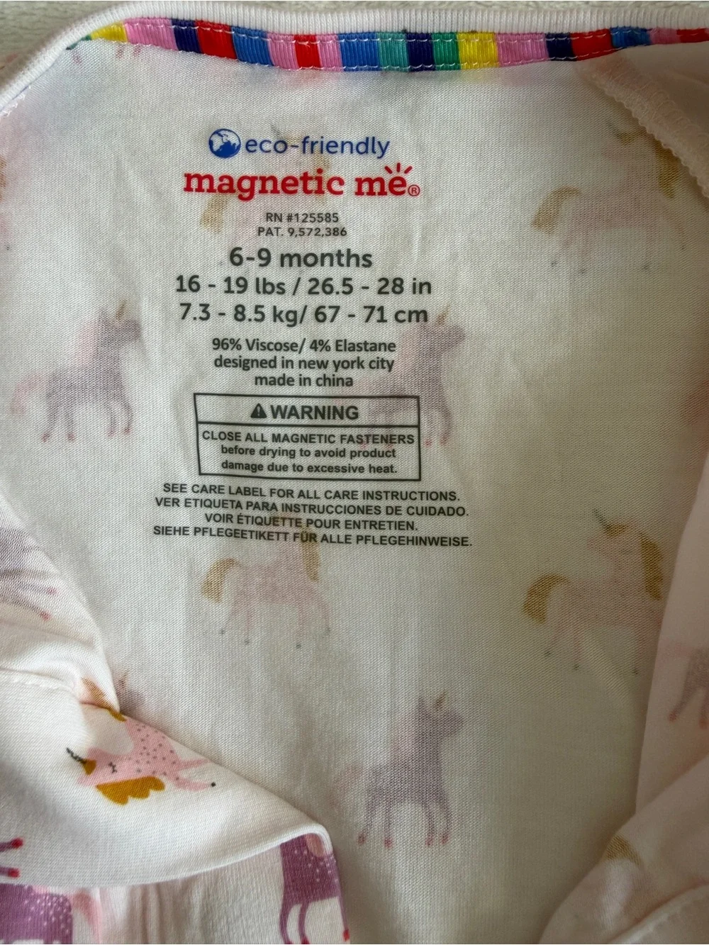 NWOT magnetic me unicorn convertible footies- 6-9M